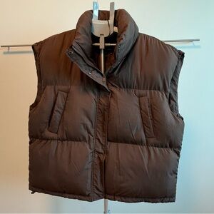 Brave Soul Chocolate Brown Puffer Vest Gilet XL 16
